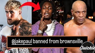 KyleRichh BANS JakePaul FROM BROWNSVILLE AFTER HE BEATS MikeTyson😳😳Quickie520 [upl. by Tyika]