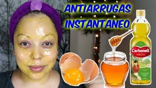 MASCARILLA ANTIARRUGAS EFECTO INMEDIATO REMEDIO NATURALAntiaging and antiwrinkle egg mask [upl. by Frederique492]