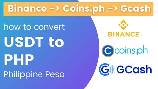 How to Convert USDT from Binance to PHP in Gcash using Coinsph  Filipino [upl. by Kinsman]