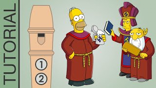 The Simpsons  We Do The Stonecutters Song  Recorder Notes Tutorial [upl. by Rofotsirk603]