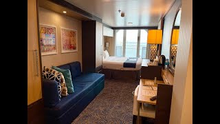 Royal Caribbean Cruise to Nowhere Quantum of the Seas  Balcony Stateroom Walkthrough and Review [upl. by Otilesoj]