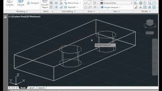 Learn AutoDesk AutoCAD 2012 Video Tutorial  3D Modeling  how to move faces of your 3D solid [upl. by Dinerman116]