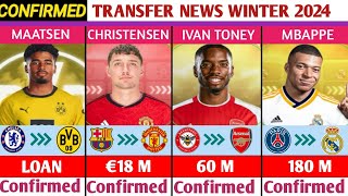 ALL CONFIRMED AND RUMOURS WINTER TRANSFER NEWSDONE DEALS✔CHRISTENSEN TO MAN UTDMAATSEN TO BVB [upl. by Beauchamp]