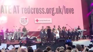 Ariana Grande amp Parrs Wood High School  You Were My Everything  ONE LOVE MANCHESTER HQ [upl. by Kera605]