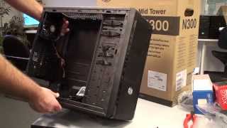 N300 CoolerMaster Mid Tower PC Case Review [upl. by Xavler]