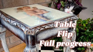 Shabby Chic upcycled coffee table flip  extreme makeover full progress  sobonniefurnitureart [upl. by Ebeohp892]