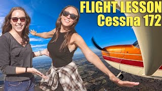 Giving a Flight Lesson in Cessna 172 [upl. by Nyltiac805]