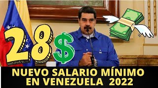 ASI QUEDÓ EL NUEVO SALARIO MINIMO EN VENEZUELA 2022  28 USD [upl. by Hawthorn]