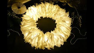 DIY Lichterkranz aus einem tollen Material – DIY Weihnachtskranz preisgünstig – DIY light wreath [upl. by Kries]