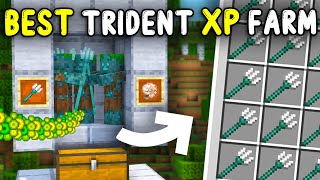 BEST TRIDENT XP Farm Minecraft 121 [upl. by Airtemad993]