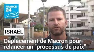 Israël  déplacement dEmmanuel Macron pour relancer un quotvéritable processus de paixquot [upl. by Iamhaj306]