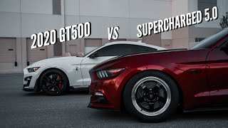 STOCK 2020 GT500 VS SUPERCHARGED MUSTANG GT [upl. by Joachim]