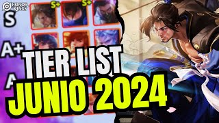 TIER LIST DE JUNIO 2024 ¡LOS MEJORES PERSONAJES DE HONOR OF KINGS  HOK GLOBAL [upl. by Hardman618]