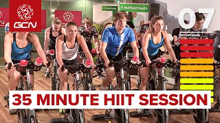 HIIT  35 Minute Cycle Training Workout  Hill Training [upl. by Kapeed594]