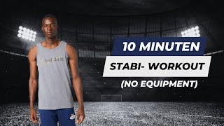 10 MIN  RANDY MANU FULL BODY STABIWORKOUT by Focused Plyrs  Stabilisationsübungen für Fußballer [upl. by Hawthorn92]