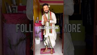 Cascade pleats dhoti draping diwali bollywood song bollywoodsongs trending dhoties viralvide [upl. by Lobiv]