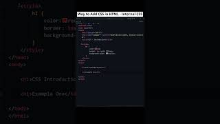 Master Internal CSS Style Your HTML Like a Pro csstutorial codewithmayur [upl. by Yrocej]