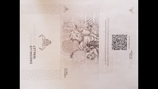 How to load ADA onto a paper wallet in Daedalus [upl. by Kcirtemed]