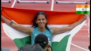 India’s first Women’s Gold medalAsian Athletics Championship in 100M hurdles [upl. by Enyamrahs]