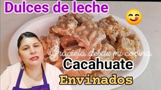 dulces de leche envinados con cacahuates Gracieladesdemecocina dulcesdeleche [upl. by Enyleuqcaj]