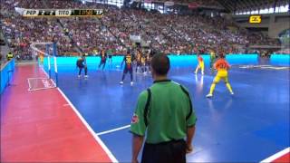 Pep Guardiola vs Tito Vilanova barça football indoor [upl. by Llieno]