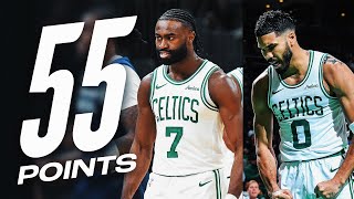 Jaylen Brown amp Jayson Tatum COMBINE For 55 PTS Against Timberwolves  November 24 2024 [upl. by Valora543]