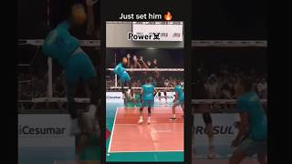 Powerful attack☠☠💪💪💪👇🏽👇 volleyball volleyballworld sports king volleyballplayer haikyuu music [upl. by Wareing792]