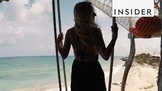 This Tulum Resort Has Private Swings in Every Villa [upl. by Vitkun]