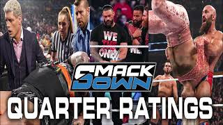 BLOODLINE SAVE THE JOBBERS WWE SMACKDOWN 81124 QUARTER RATINGS BREAKDOWN [upl. by Korman]