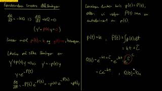 Differensiallikninger 13  Førsteordens lineære likninger [upl. by Domini]
