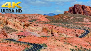 Valley of Fire Scenic Drive 4K  Nevada State Park  Desert Scenic Route [upl. by Burg706]