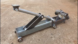 Homemade a 12V Super Powerful Electric Scissor Jack UPGRADE [upl. by Batty]