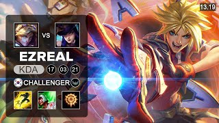 Ezreal vs Caitlyn ADC  KR Challenger  Patch 1319 Season 13 [upl. by Nylqcaj300]