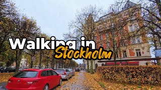 Sweden stockholm walking tour  Autumn in Stockholm  4k walking in Stockholm city  Gröna lund [upl. by Tahpos]