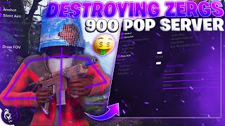 DESTROYING ZERGS on Force Wipe on a 900 POP Server Using THE BEST Rust CHEAT [upl. by Heti]