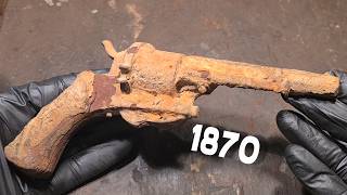 Napoleon 3 era Lefaucheux revolver Restoration [upl. by Carry]