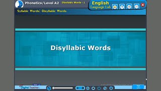 Disyllabic words Phonetics  English language lab [upl. by Gilcrest515]