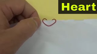 How To Make A Paper Clip Into A HeartTutorial [upl. by Hallagan260]