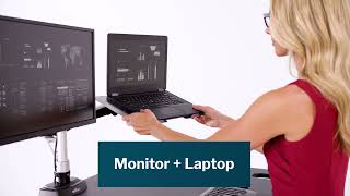 Monitor Arm  Laptop Stand  Vari Formerly VariDesk [upl. by Nosinned]