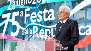 2 giugno il discorso del Presidente Mattarella [upl. by Fanchette]