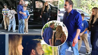 Jennifer Lopez and Ben Affleck seen kissing holding hands during brunch with kids amid divorce [upl. by Azial538]