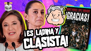 XÓCHITL es LADINA  CLAUDIA VOCERA de AMLO🗳️ I ¿De qué trata quot¡GRACIASquot🙏 el nuevo LIBRO de AMLO📚 [upl. by Epoh]