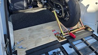 Motorcycle Van Setup  2010 Ford Transit Connect amp Pitbull Trailer Restraint System [upl. by Breena]