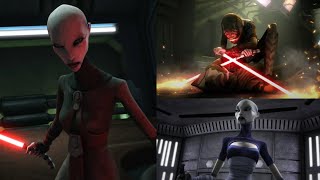 Asajj Ventress Scenes Clone Wars [upl. by Ellenig371]