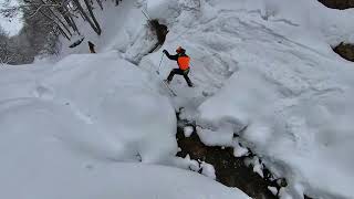 Blind Powder amp Creek Skiing in Bariloche Argentina on 8622 [upl. by Kirsch]