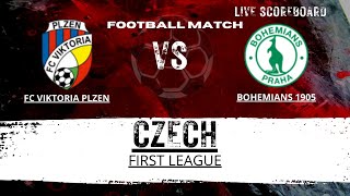 FC Viktoria Plzen VS Bohemians 1905 Czech First League LIVESCORE [upl. by Yrok605]