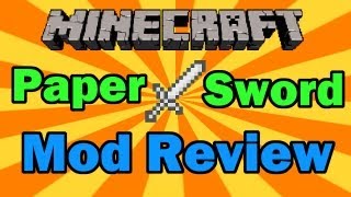 Minecraft Paper Sword Mod Review Overpowered Sword [upl. by Diantha]