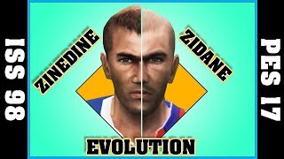 ZINEDINE ZIDANE evolution ISS Pro 98  PES 17 [upl. by Ailemap]