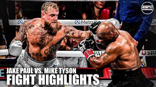 Jake Paul vs Mike Tyson FIGHT HIGHLIGHTS 🥊  ESPN Ringside [upl. by Hsirrap]