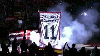 Zydrunas Ilgauskas Jersey Retired by the Cavaliers [upl. by Nlocnil]